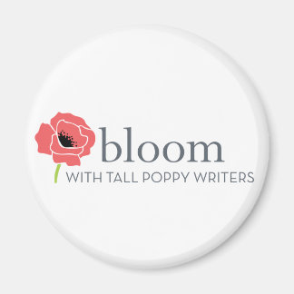 Bloom red-and-white flower magnet