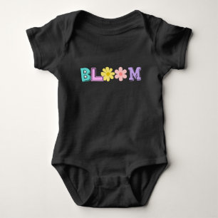 Bloom Retro Pastel Floral Baby Bodysuit