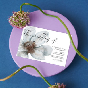 Bloom • Romantic Modern Floral • Elegant Script Invitation