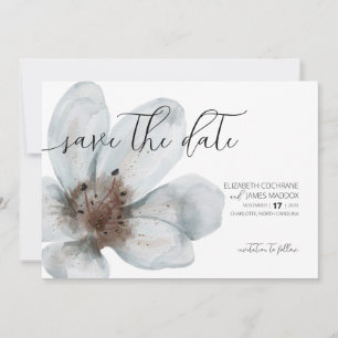 Bloom • Romantic Modern Floral • Elegant Script Save The Date