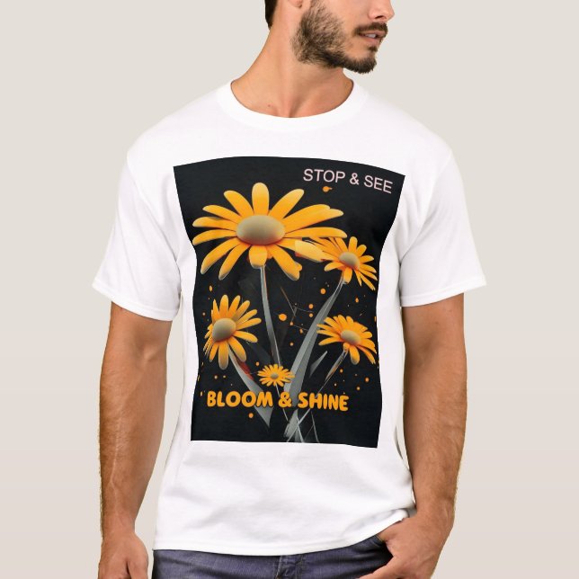 Bloom & Shine: Floral Serenity Tee (Front)