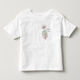 Bloom Slow Minimalist Floral Art Toddler T-shirt
