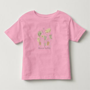 Bloom Softly - Minimalist Wildflower Line Art  Toddler T-shirt