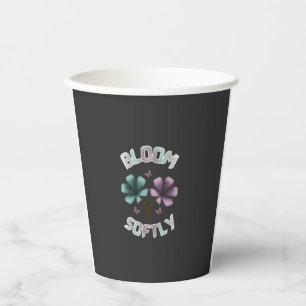 Bloom Softly Spring Floral Design Pastel Cottageco Paper Cups