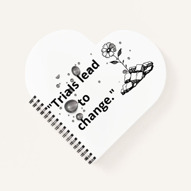 Bloom Through Trials – Strength from the Cracks Notebook (Front)