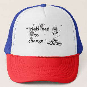 Bloom Through Trials – Strength from the Cracks Trucker Hat