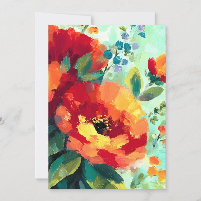 Bloom Vibrant Floral Garden Holiday Card (Front)
