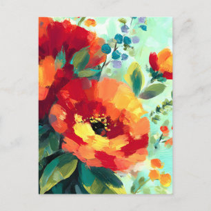 Bloom Vibrant Floral Garden Holiday Postcard