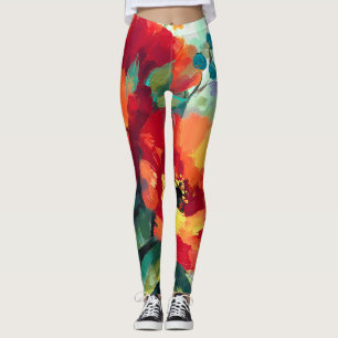 Bloom Vibrant Floral Garden Leggings