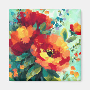 Bloom Vibrant Floral Garden Magnet