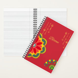 Bloom Vibrant Mandala Spiral Notebook