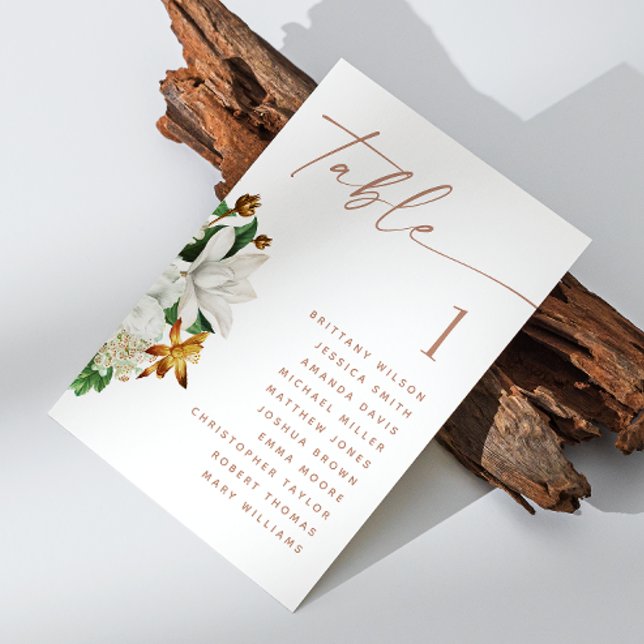 Bloom vintage camellia wedding seating chart invitation (Creator Uploaded)