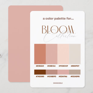 Bloom Wedding Colour Palette Card