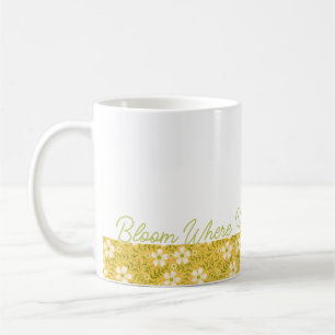 Bloom Where You Are Daisy Floral Mug Floral Gift