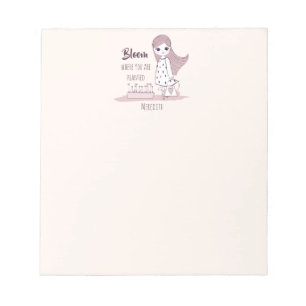 "Bloom Where You Are Planted" Inspirational Saying Notepad