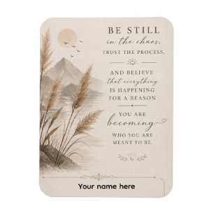 Bloom Where You Are Planted – Minimalist Floral Qu Magnet