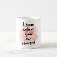 Bloom Where You Are Planted Watercolor Rose