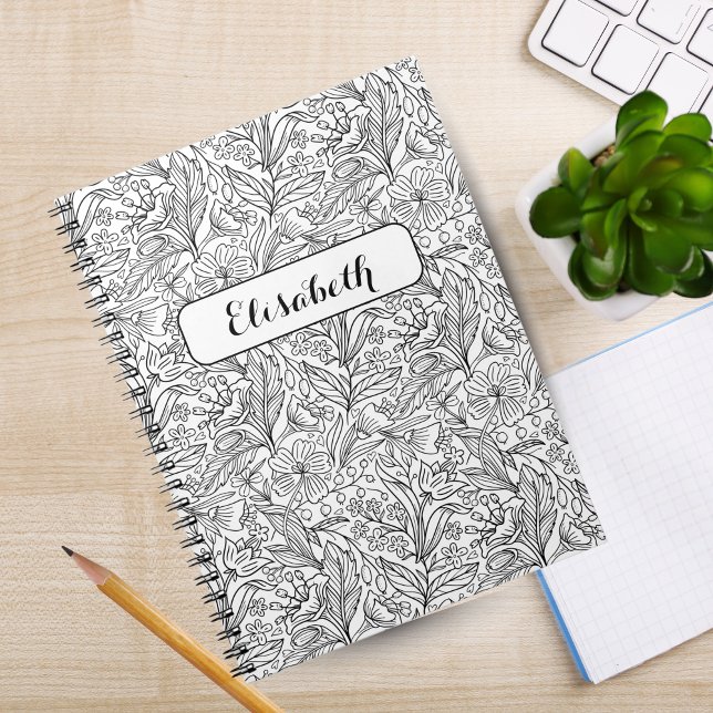 Bloom Where You're Planted: A Black Personalized Notebook (Bloom Where You're Planted: Black Personalized Notebook)