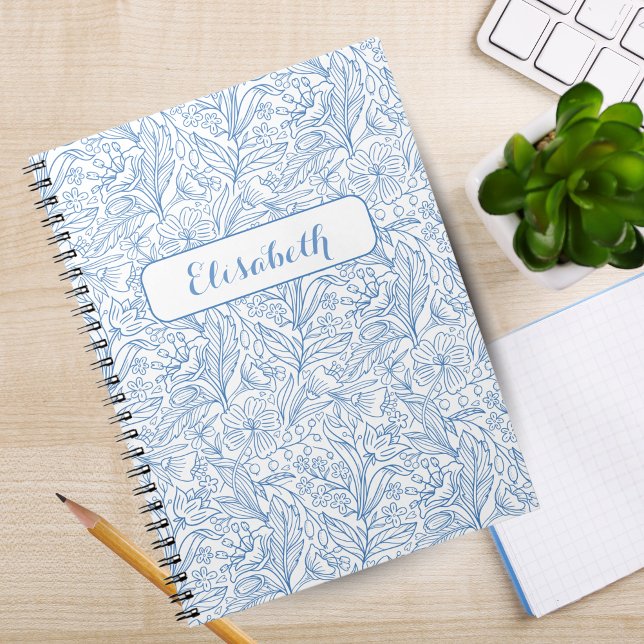 Bloom Where You're Planted: Blue Personalized  Notebook (Bloom Where You're Planted: Blue Personalized Notebook)