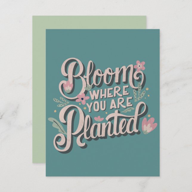 Bloom Where You're Planted Card (Front/Back)