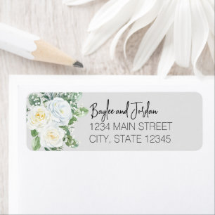 Bloom White Floral Mariage Adresse de retour
