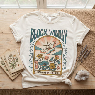 Bloom Wildly Harmony in Nature Vintage Floral T-Shirt