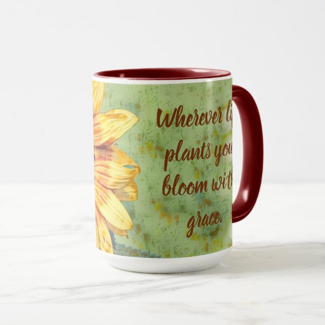 Bloom with Grace Coffee Mug (Front Right)