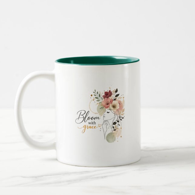 Bloom With Grace Floral Mug (Left)