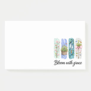 Bloom with Grace Garden Floral Art Post-it Notes