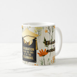 bloom with graduation  coffee mug