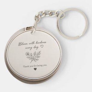 Bloom With Kindness Floral Keychain