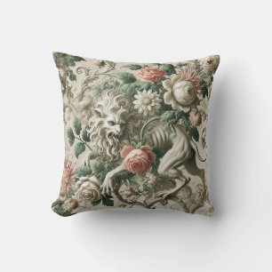 Bloombound Sentinel – Gothic Floral Design Throw Pillow