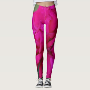 Bloomed Pink Rose Leggings
