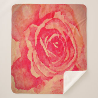 Bloomed Rose Sherpa Blanket