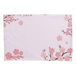 Bloomed sakura flowers pillow case