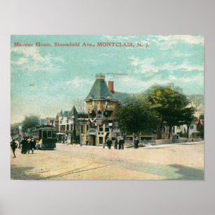Bloomfield Ave., Montclair NJ 1908 Vintage Poster