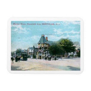Bloomfield Ave., Montclair NJ 1908 Vintage Style Magnet