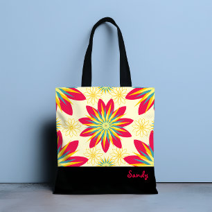 Bloomin' Good Start Floral Modern Personalised Tote Bag