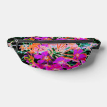 Blooming Abstract Magenta and Orange Flower