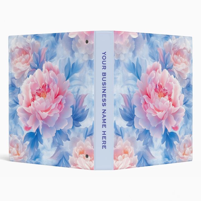 Blooming Abstract Watercolor Peony  Binder (Background)