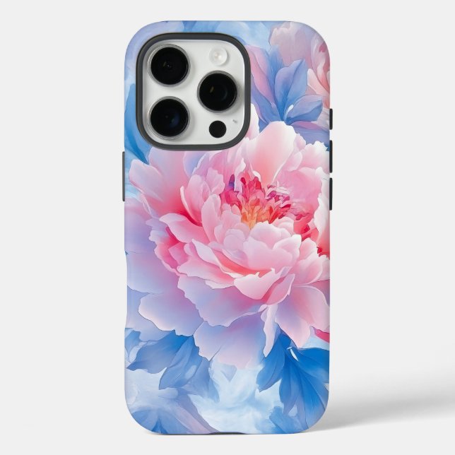 Blooming Abstract Watercolor Peony  Case-Mate iPhone Case (Back)