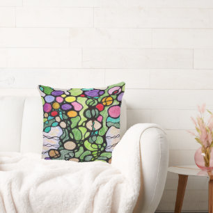Blooming and Fruiting Tree of Life  Throw Pillow