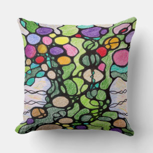 Blooming and Fruiting Tree of Life  Throw Pillow