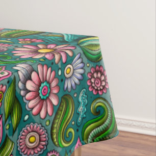 Blooming Beautiful Flowers Tablecloth