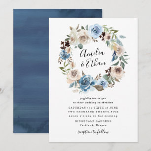Blooming Beauty   Floral Wedding Invitation