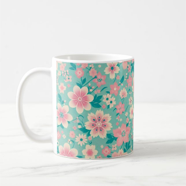 Blooming Beauty Flowers Coffee Mug (Left)