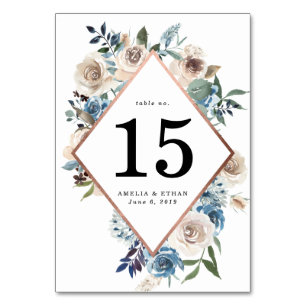 Blooming Beauty   Wedding Table Number