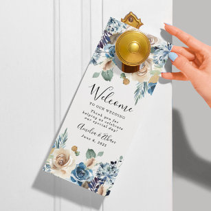 Blooming Beauty   Wedding Welcome & Do Not Disturb Door Hanger