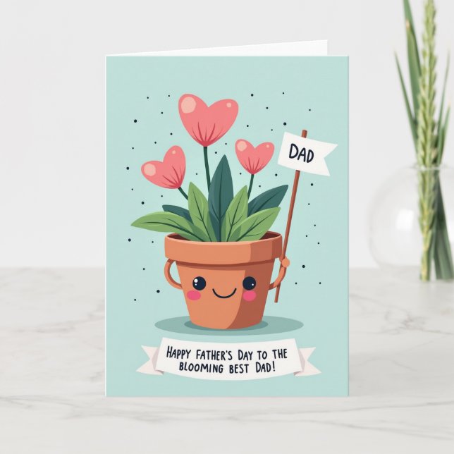 Blooming Best Dad Card (Front)