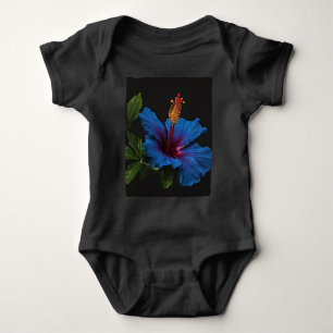 Blooming Blue Hibiscus Flower, Baby Bodysuit